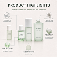 Bouteille en plastique PET givré pour toner 30ml/35ml/50ml/100ml/150ml/250ml avec bouchon à vis, emballage écologique biodégradable pour soins de la peau, OEM personnalisé