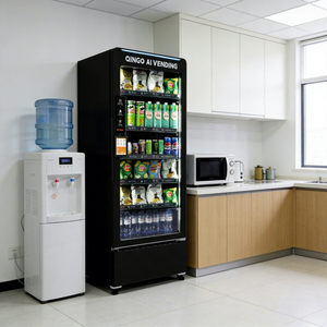 Distributeur automatique <span class=keywords><strong>de</strong></span> café Qingo avec écran tactile SDK, paiements par carte <span class=keywords><strong>de</strong></span> crédit et code QR, construction en acier, ADA, distributeur automatique intelligent - Product Image 1