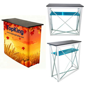 Vente chaude <span class=keywords><strong>Comptoir</strong></span> pop-up personnalisable Support d'affichage portable Cadre en aluminium Durable pour la promotion en magasin de détail Événement Marketing - Product Image 3