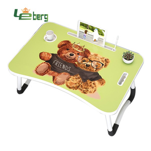Escritorio de cama para portátil Dormitorio de estudiantes Mesa de portátil estable ajustable Mesa con portavasos - Product Image 3