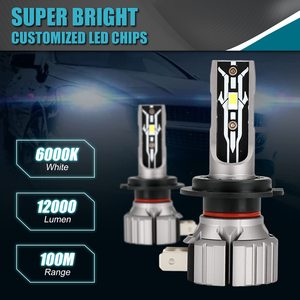 หลอดไฟหน้า LED H7 6000K สีขาวเย็น แบบเปลี่ยนแทนได้โดยตรง ให้ลำแสงที่เสถียร สำหรับอัพเกรดไฟหน้า Audi A3 8V - Product Image 3