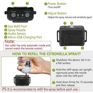 B390 — <span class=keywords><strong>collier</strong></span> <span class=keywords><strong>Anti</strong></span>-<span class=keywords><strong>aboiement</strong></span> Intelligent, pour l'entraînement, sécurité des animaux domestiques, câble USB, OEM et ODM <span class=keywords><strong>à</strong></span> 3 niveaux + 20 heures, vente en gros, b460 - Product Image 4