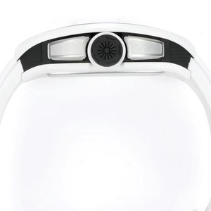 Reloj mecánico automático para hombre, estilo clásico y elegante, esfera de cerámica blanca, resistente a los golpes y al agua, con diseño de esqueleto. - Product Image 5