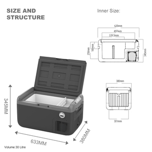 Vente flash Réfrigérateur de voiture portable 30L <span class=keywords><strong>pour</strong></span> <span class=keywords><strong>camion</strong></span> Réfrigérateur portable <span class=keywords><strong>pas</strong></span> <span class=keywords><strong>cher</strong></span> AC100V-240V Réfrigérateur de voiture - Product Image 5