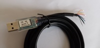 EXTREMO DE CABLE RS422 DE A 5,0 M, NEGRO, CONECTOR USB Transparente