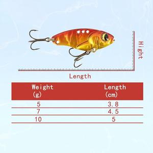 CHEERY 5g-10g <span class=keywords><strong>Esche</strong></span> <span class=keywords><strong>Artificiali</strong></span> in Rame Rivestito in Piombo, Vibrazione Tremolante, Jack Vib con Paillettes, Ami da Pesca per Pesci Mandarino - Product Image 3