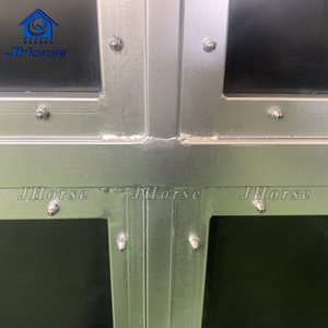 屋外ポータブルホースボックス馬小屋セットHDPEパネル付き馬安定ドアバーンルーフシェルター - Product Image 4