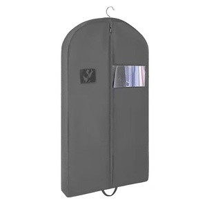 Housse de costume noire personnalisée avec fenêtre transparente, housse de vêtement pliable anti-poussière pour le <span class=keywords><strong>voyage</strong></span> et le rangement - Product Image 6