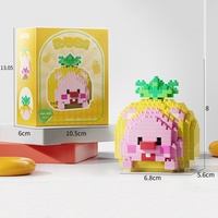 SAMLOK Juego de Bloques de Construcción de Plástico ABS con Forma de Fruta de Castor Pequeño de Dibujos Animados, Escala 1:36, para Niños de 5 a 7 Años