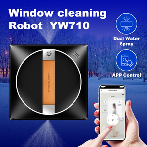 Liectroux Yw710 Black Window Cleaning Robot with Remote Control Water <b>Spraying</b> Voice Prompt Mobile App Yw710 Window Cleaning - Product Image 6