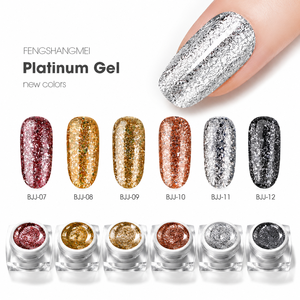 Fengshangmei Gel UV per Unghie da Donna, Cosmetico Fai-da-Te, Ultra Brillante, Asciugatura Rapida, Gel per Unghie Platino - Product Image 6