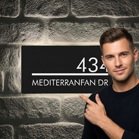 Plaques de numéros personnalisées rétroéclairées à LED néon, designs personnalisables, transformateur acrylique pour les sociétés de taxis, les hôpitaux, les bâtiments