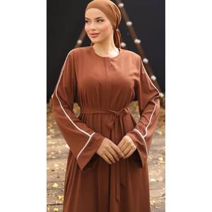 Abaya Estilo Dubái, Tela <span class=keywords><strong>Medina</strong></span>, Vestido Musulmán Tradicional, Múltiples Colores, 145 cm de Largo, Tallas 38S a 483XL - Product Image 6
