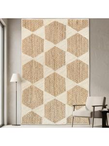 Tapis en laine tufté à la main abstrait et contemporain, tapis de sol artistique fait main pour espaces de vie de luxe, chambres modernes et intérieurs. - Product Image 3