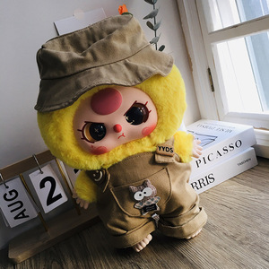 Vêtements pour poupées en peluche 400% : Salopette à poches motif chat cinq étoiles avec chapeau, tenue de déguisement en tissu mignon, emballage en sac en filet, <span class=keywords><strong>14</strong></span> <span class=keywords><strong>ans</strong></span> - Product Image 3