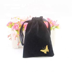 Custom Logo Recyclable Christmas Velvet Drawstring Pouches Screen Printing OEM Promotional <b>Gifts</b> Green <b>Small</b> <b>Bags</b> Jewelry - Product Image 4