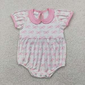 Sister Baby - Pelele rosa con volantes y mangas cortas para niña, pelele de verano con lazo - Product Image 4