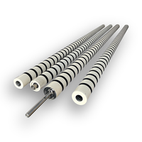 Tambour en acier au carbone à axe cylindrique nickelé pour machine à calendrier # Machine de rembobinage 45 FUTIAN ROLLER FTS-046 Dynamic