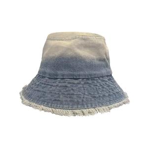 Femmes été coton seau chapeau pliable pêcheur <span class=keywords><strong>Bob</strong></span> casquette Hip Hop Style décontracté dessin animé motif lavé Denim pour hommes femmes - Product Image 1