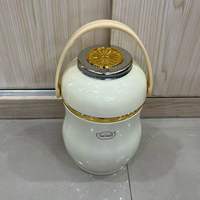 Draagbare 3,8L thermische kookpot van roestvrij staal, vacuümstoofpot met grote capaciteit, geïsoleerde voedselwarmer voor buitenpicknick en kamperen