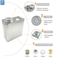 Boîte métallique à couvercle vissé, conteneur d'emballage en fer blanc pour poudre, boîtes à café en fer blanc avec valve hermétique, boîtes à café vides
