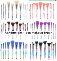 Ensemble de 15 pinceaux de maquillage professionnels en fibres synthétiques avec manche en bois pour l'application de fard à paupières - Outils de beauté spéciaux pour