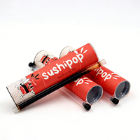 Envases de Papel Cilíndricos Reciclables y Ecológicos Personalizados, Caja de Papel Cilíndrica para Sushi y Rollos de Mano