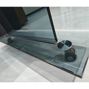 Bộ bàn ăn kính cường lực hiện đại, tùy chọn mặt bàn đá cẩm thạch, chống nước, thiết kế đương đại, dùng cho nhà ở, văn phòng, phòng tắm - Product Image 5