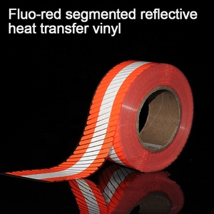 High Visibility Segmented Fluo <strong>Color</strong> Reflective Heat Transfer Film Iron on <strong>Vinyl</strong> for Safety Cloth - Product Image 2
