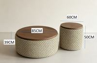 Meilleures ventes : Ensemble table basse et ottoman de rangement