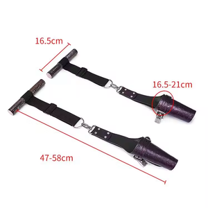 Prix de gros d'usine Bondage menottes de Suspension en cuir PU avec anneaux en D en métal pour les produits de sexe de contraintes de cintre adultes - Product Image 4