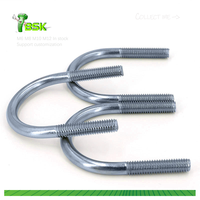 Collier de serrage carré en acier au carbone pour tube M6 M8 M10 M12, fixation avec écrou et rondelle pour tracteurs, pour tubes carrés
