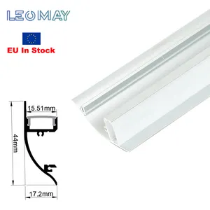 مستلزمات مستودعات الاتحاد الأوروبي مخصصة لألواح الجدار الجاف شريط إضاءة LED موزع موزع القنوات سطح مثبت من الألومنيوم مظهر LED