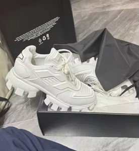 Zapatos Casuales de Diseñador, Alta Calidad, Gran Venta, Estilo Grueso para Caminar, Cierre con Cordones, Punta Cuadrada, Tendencia de Moda, Tela de Algodón - Product Image 3