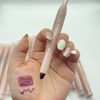 2 1 Matte Velvet Long Lasting Creamy Lip Liner Double Head Lipstick Vegan Nude Private Label Waterproof Cruelty Free Pencil
