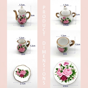 Juego de Té de Cerámica <span class=keywords><strong>en</strong></span> Miniatura Estilo Chino para Casa de Muñecas, Escala 1:12, Vajilla Pequeña para Juego de Imitación, Modelo de Escena <span class=keywords><strong>en</strong></span> Miniatura, Tazas - Product Image 5