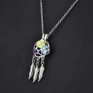 สีผสมสุ่มใหม่แฟชั่นVINTAGE Dream Catcherสร้อยคอหอยนางรม<span class=keywords><strong>Venonat</strong></span>สร้อยคอผู้หญิงสําหรับของขวัญรักต้องการชุดโซ่ - Product Image 5