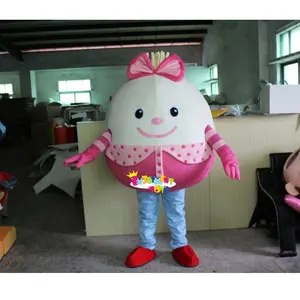 Hot selling custom cartoon egg girl mascot clothing Funny egg girl mascot large event adult party clothing