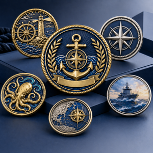 Moneta Personalizzata in Metallo per la Sicurezza Pubblica, Token 3D in Lega di Zinco Massiccia con Placcatura Oro Anticato e Bordo Tagliato a Diamante, Qualità Premium - Product Image 1