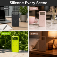 Coque de téléphone en silicone magnétique de luxe à 16 couleurs pour 17 Pro Max/16/15/14, antichoc, fine, anti-poussière, finition mate