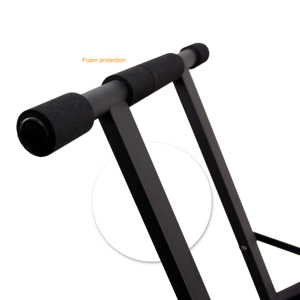 Soporte de Teclado Doble X Ajustable de Alta Resistencia K-724B, Compatibilidad Universal, Construcción de Metal y Goma, Altura de 45-95 cm - Product Image 4