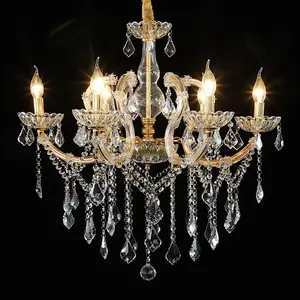 Lustre k9 de cristal de iluminação, candelabro com gota de água