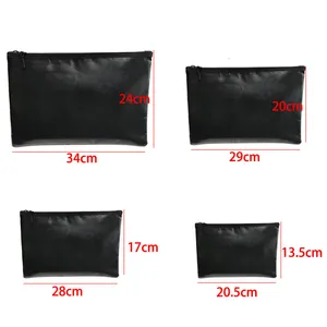 2024 New Document Envelope With Zipper Bank Fireproof Pouch Money Bag Cash Pocket Storage Waterproof File Safe Boy For Man