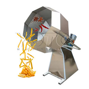 Mezclador octogonal de bocadillos de acero inoxidable con nueces de maní multifuncional automático, máquina mezcladora de condimentos - Product Image 1