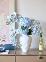 Orchidée artificielle à 9 têtes en latex, toucher réaliste, décoration de mariage, décoration de la maison, fleurs d'orchidée, Phalaenopsis, orchidée papillon