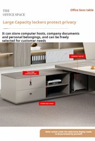 Ensemble de bureau et de chaises moderne Executive Boss Grands meubles de luxe en MDF pour bureaux de PDG