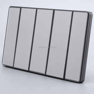 Interruttore e Presa Elettrica da Parete Ultrasottile di Lusso Moderno in Vetro Nero con Spina a 3 Pin Universale per Bolivia e Venezuela - Product Image 2