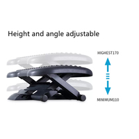Repose-pieds ergonomique réglable en hauteur avec repose-pieds de loisirs de massage pour le bureau