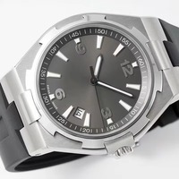 Nouvelle Montre Tendance, un chef-d'œuvre, avec Cadran Gris Lisse en Verre Saphir, Boîtier en Acier Inoxydable, Éclairage Nocturne, Étanche, Réserve de Marche, Style Décontracté
