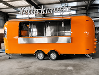 Remorque de restauration mobile en acier inoxydable robuste avec friteuse à gaz professionnelle pour la restauration extérieure